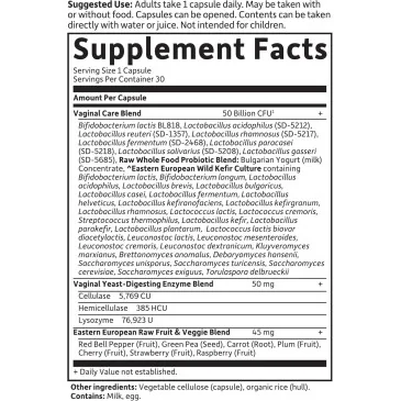 Raw Probiotics Vaginal Care (Shelf-Stable) - 30 vcaps de Garden of Life