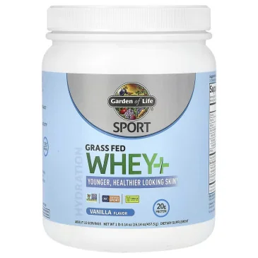 Sport Grass Fed Whey+ Skin, Vanilla - 457 grams de Garden of Life