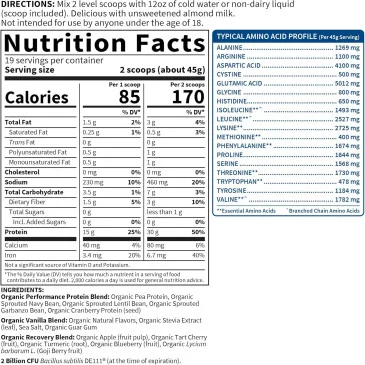 Sport Plant-Based Protein - 806 - 840 grams de Garden of Life