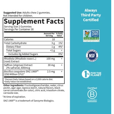 Stress Relief Gummies, Berry - 60 gummies de Garden of Life