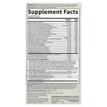 Vitamin Code Men - 120 vcaps de Garden of Life pas cher