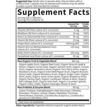 Vitamin Code Raw B-Complex de Garden of Life pas cher