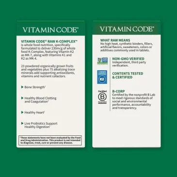 Vitamin Code Raw K-Complex - 60 vegan caps de Garden of Life