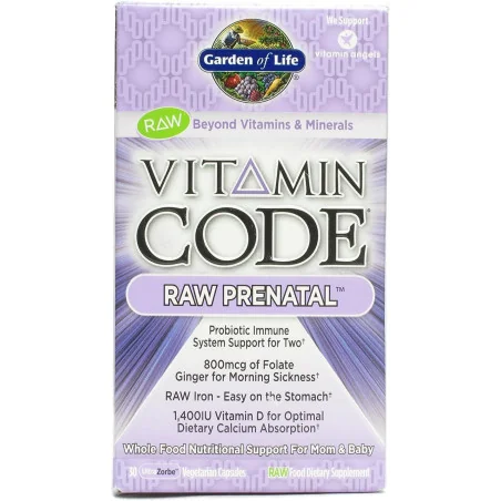 Vitamin Code Raw Prenatal 30 vcaps de Garden of Life