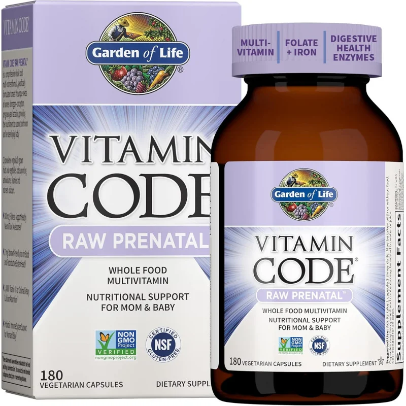 Vitamin Code Raw Prenatal - 180 vcaps - Garden of Life