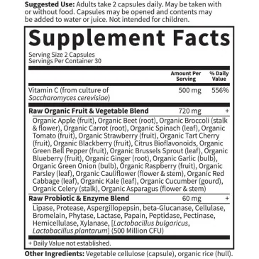 Vitamin Code Raw Vitamin C - 60 vegan caps de Garden of Life