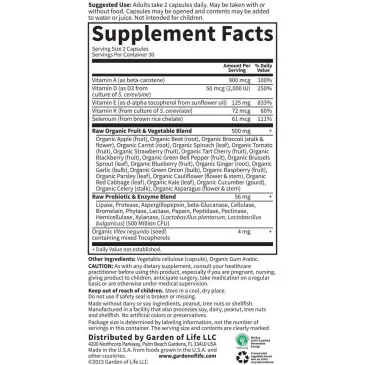 Vitamin Code Raw Vitamin E - 60 vcaps de Garden of Life