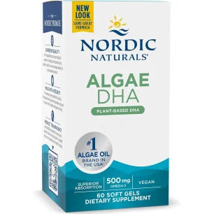 Algae DHA, 500mg - 60 softgels de Nordic Naturals