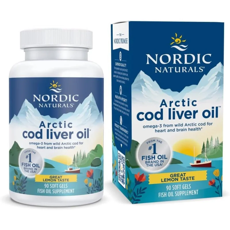 Arctic Cod Liver Oil - 750mg Lemon - 90 softgels - Nordic Naturals