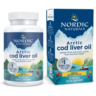 Arctic Cod Liver Oil - 750mg Lemon - 90 softgels de Nordic Naturals