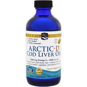 Arctic-D Cod Liver Oil, Lemon - 237 ml de Nordic Naturals pas cher