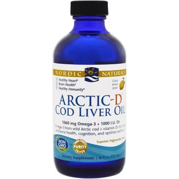 Arctic-D Cod Liver Oil, Lemon - 237 ml de Nordic Naturals pas cher