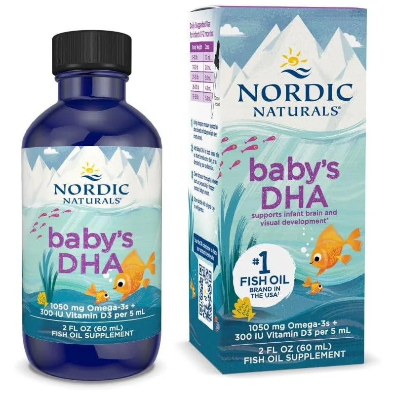 Baby's DHA Fish Oil, 1050mg Omega-3 with Vitamin D3 - 60 ml - Nordic Naturals