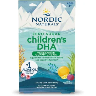 Children's DHA Vegetarian Gummy Chews, 250mg de  Nordic Naturals
