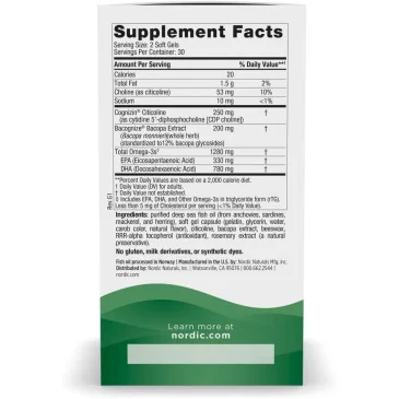 Focus Support - 60 softgels de Nordic Naturals pas cher