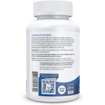 Magnesium Gummies, Blueberry Lavender - 60 gummies Nordic Naturals