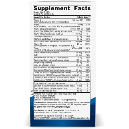 Men's Multivitamin One Daily - 30 tablets - Nordic Naturals