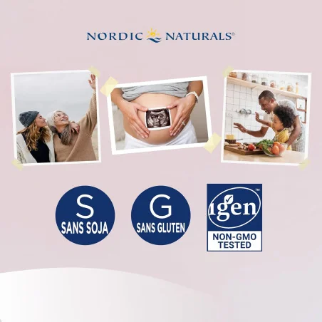 Prenatal DHA - 830mg Omega-3 + 400 IU D3 Strawberry - 180 softgels - Nordic Naturals