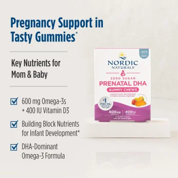 Prenatal DHA Gummy Chews, Strawberry Orange Nordic Naturals
