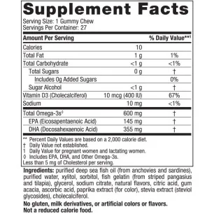 Prenatal DHA Gummy Chews, Strawberry Orange - 27 gummies - Nordic Naturals