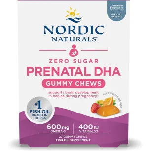 Prenatal DHA Gummy Chews, Strawberry Orange Nordic Naturals