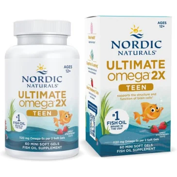 Ultimate Omega 2X Fish Oil TEEN, Strawberry - Nordic Naturals