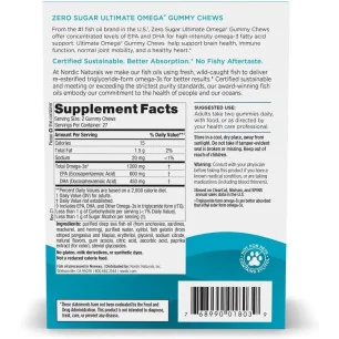 Ultimate Omega Gummy Chews, 1200mg Tropical Fruit - 54 gummies - Nordic Naturals