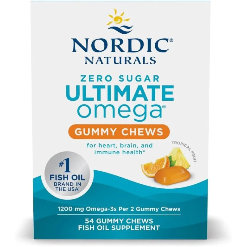 Ultimate Omega Gummy Chews, 1200mg Tropical Fruit - 54 gummies - Nordic Naturals