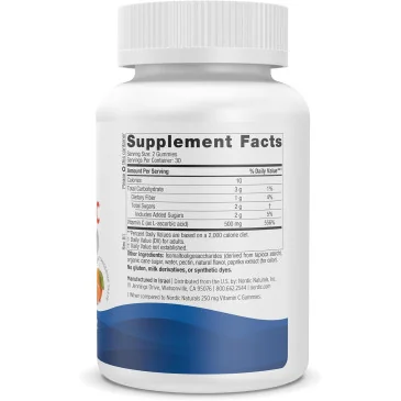 Vitamin C Extra Strength Gummies, Tangerine - Nordic Naturals
