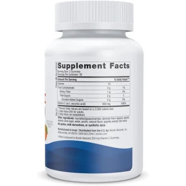 Vitamin C Extra Strength Gummies, Tangerine - Nordic Naturals