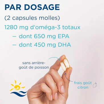 Ultimate Omega - 1280mg Lemon Flavor - 180 softgels Nordic Naturals