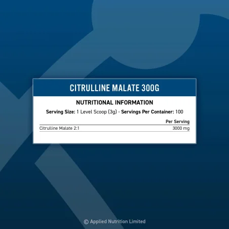 Citrulline Malate 2:1, 3000mg - 300 grams - Applied Nutrition