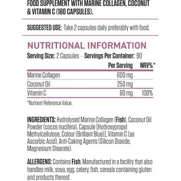 Collagen + Coconut - 180 caps d'Applied Nutrition pas cher