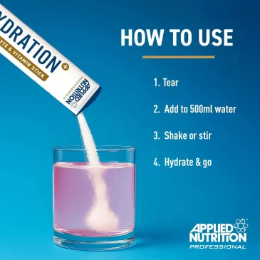 Hydration + Electrolyte & Vitamin Powder Stick Packs Applied Nutrition