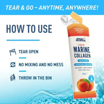 Liquid Marine Collagen - 10 x 30g d'Applied Nutrition