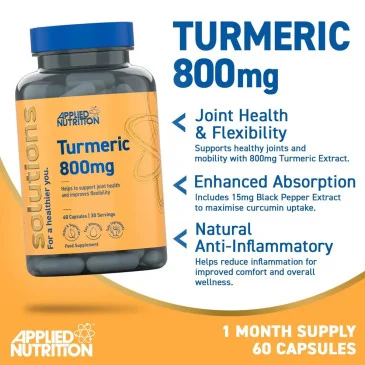 Solutions Turmeric, 800mg - 60 caps d'Applied Nutrition pas cher