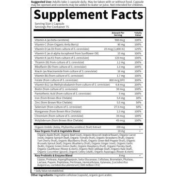 Vitamin Code RAW ONE for Women - 75 vcaps de Garden of Life