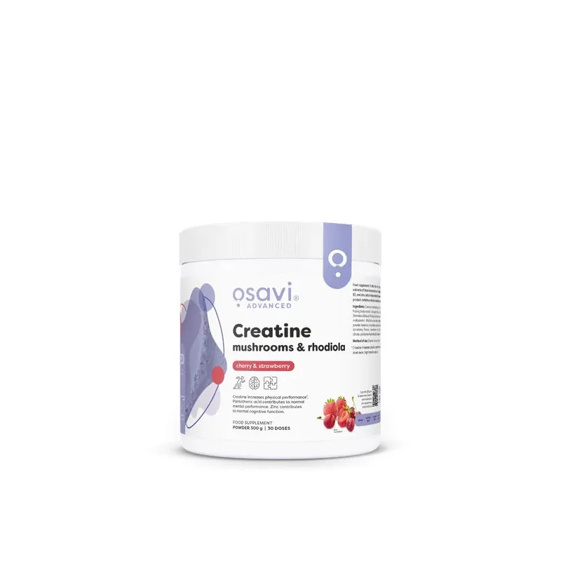 Creatine, Mushrooms & Rhodiola, Cherry & Strawberry - 300 grams - Osavi