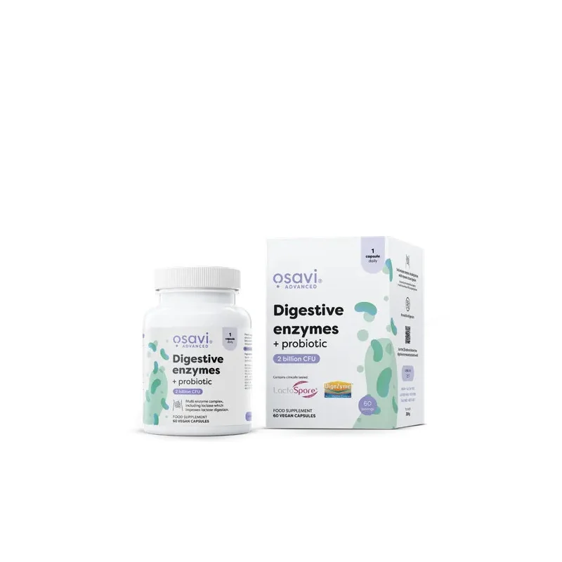 Digestive enzymes + probiotic - 60 vegan caps - Osavi