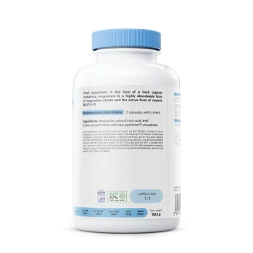 Magnesium Citrate + B6 - 375mg - 180 vcaps d'Osavi pas cher