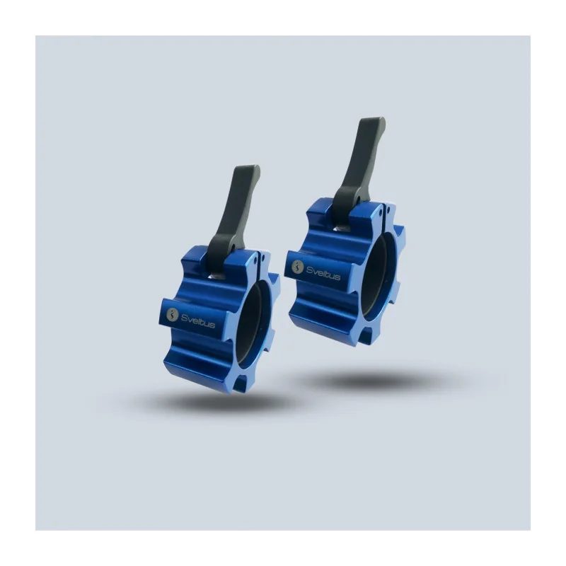 Stop disque barre olympique bleu x2 - Sveltus