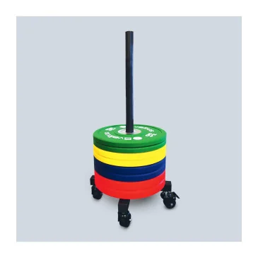 Rack mobile disques olympiques de Sveltus pas cher - Nutriwellness