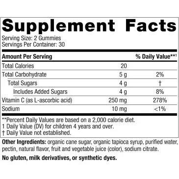 Kids Vitamin C Gummies, Tangy Tangerine - 60 gummies Nordic Naturals