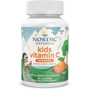 Kids Vitamin C Gummies, Tangy Tangerine - 60 gummies Nordic Naturals