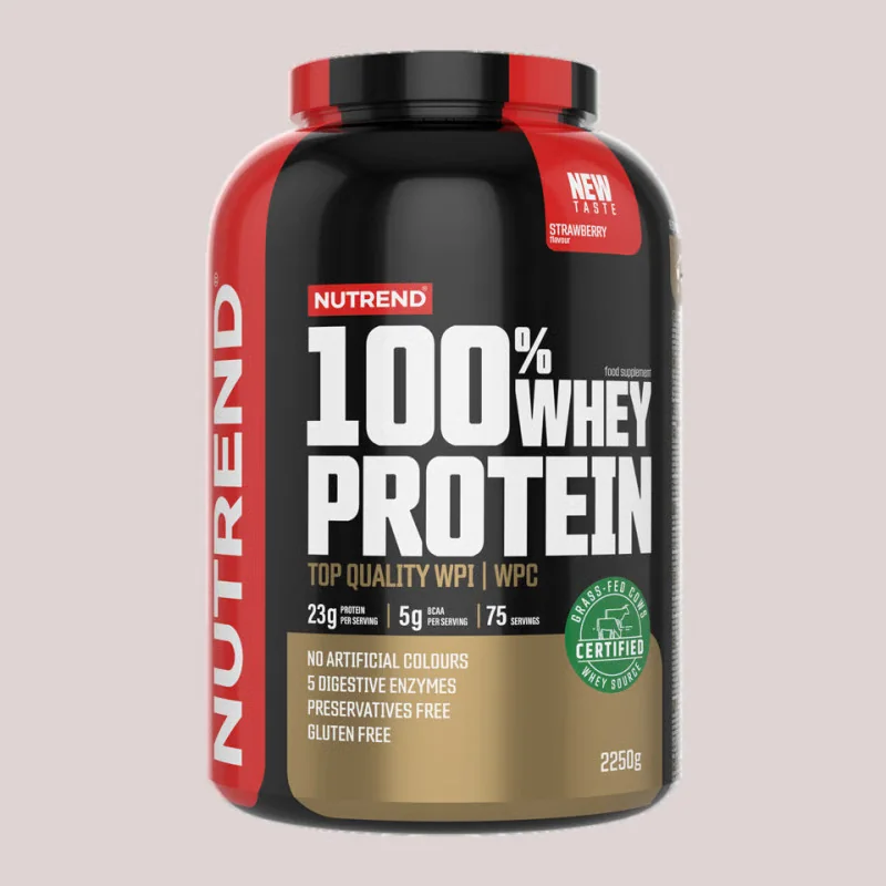 100% Whey Protein - Strawberry - 2250 grams - Nutrend