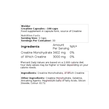 Creatine Capsules de Weider pas cher