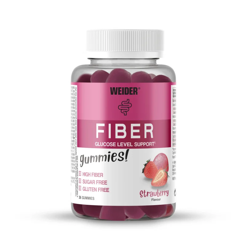 Fiber, Strawberry - 36 gummies - Weider