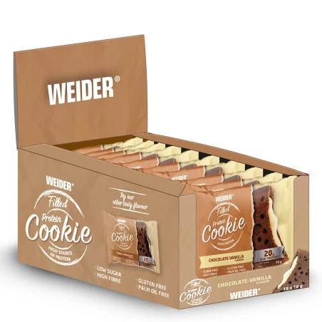 Filled Protein Cookie - 10 x 70g de Weider pas cher