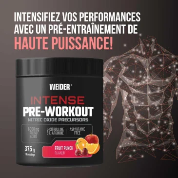 Intense Pre-Workout, Fruit Punch - 375 grams de Weider