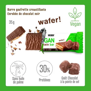 Vegan Protein Bar - 12 x 35g de Weider pas cher